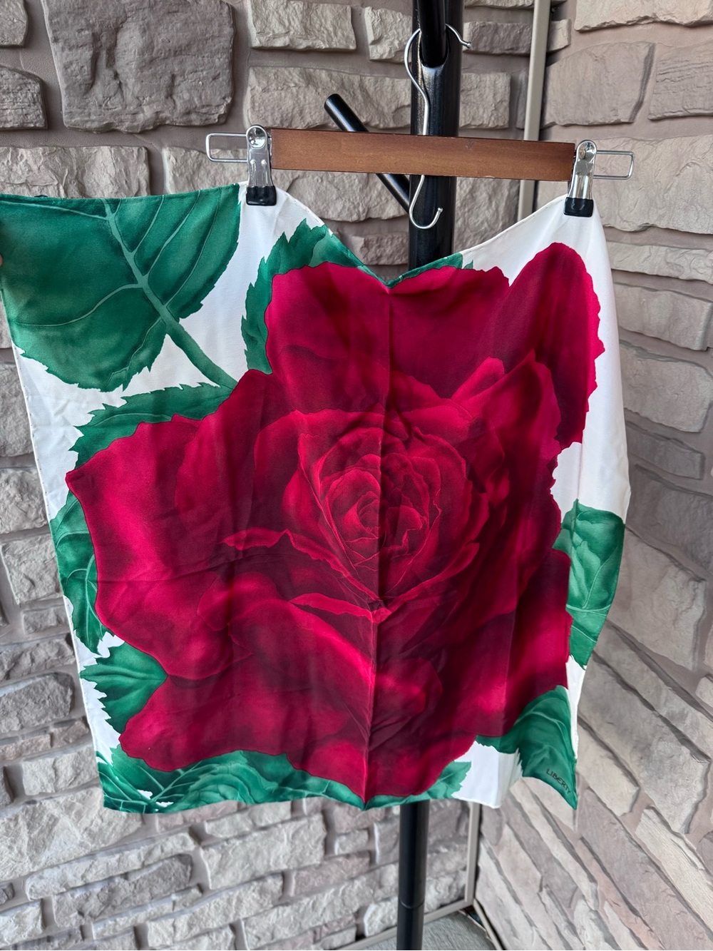 Liberty of London Rose Print Silk Scarf